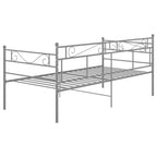 Schlafsofa Bettgestell Grau Metall 90x200 cm