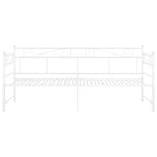 Tagesbett Ausziehbar Weiß Metall 90x200 cm