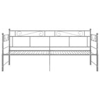 Tagesbett Ausziehbar Grau Metall 90x200 cm