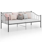 Schlafsofa Bettgestell Schwarz Metall 90x200 cm