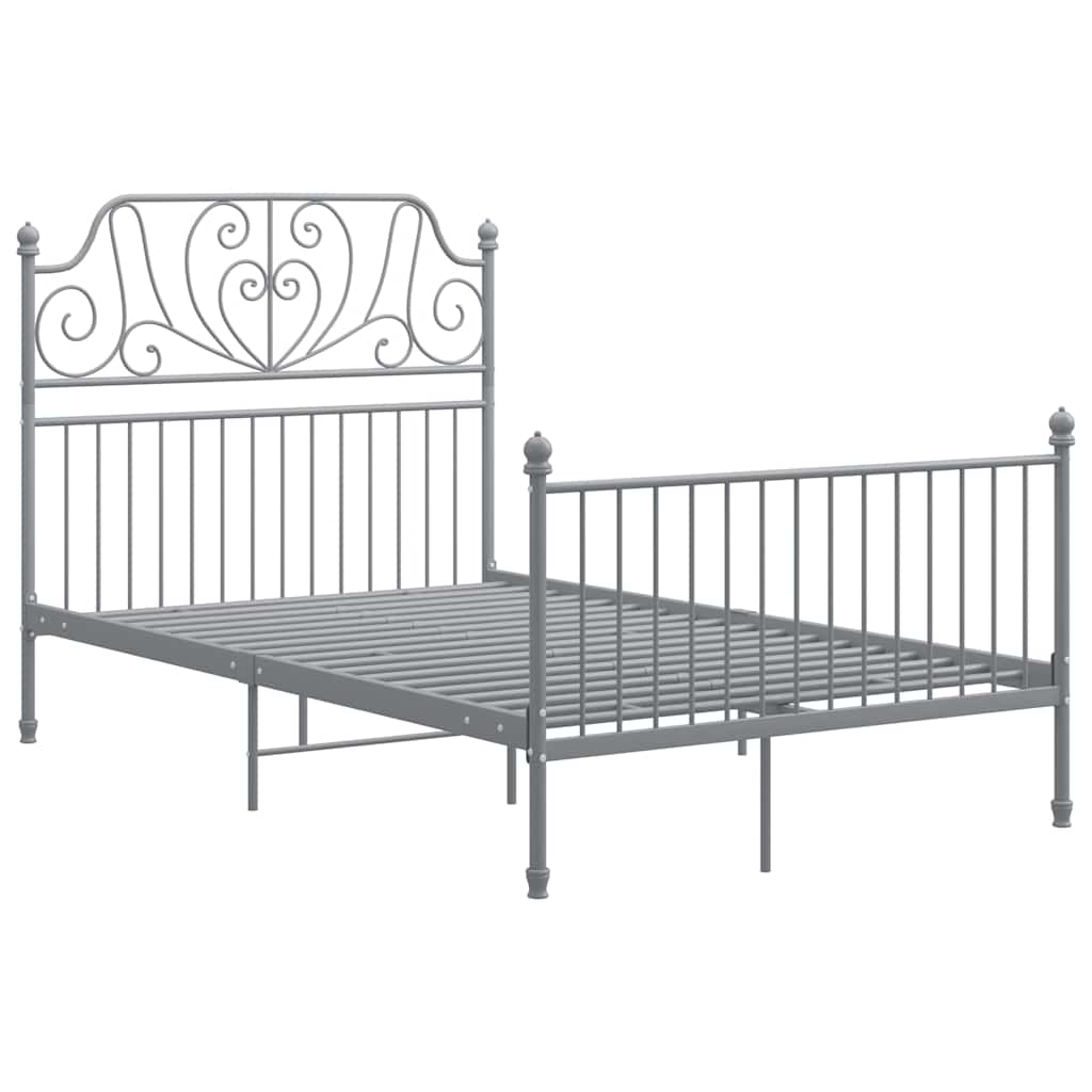 Bettgestell Grau Metall 120x200 cm