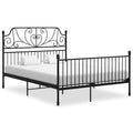 Bettgestell Schwarz Metall 140x200 cm
