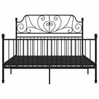 Bettgestell Schwarz Metall 140x200 cm