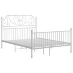 Bettgestell Weiß Metall 160x200 cm