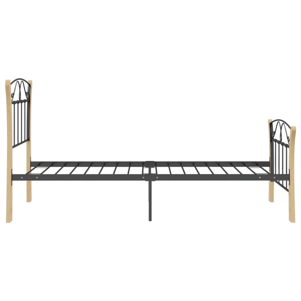 Bettgestell Schwarz Metall 90x200 cm