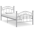 Bett Grau Metall 100x200 cm