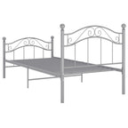 Bett Grau Metall 100x200 cm