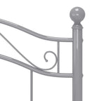 Bett Grau Metall 100x200 cm
