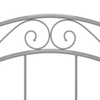 Bett Grau Metall 100x200 cm