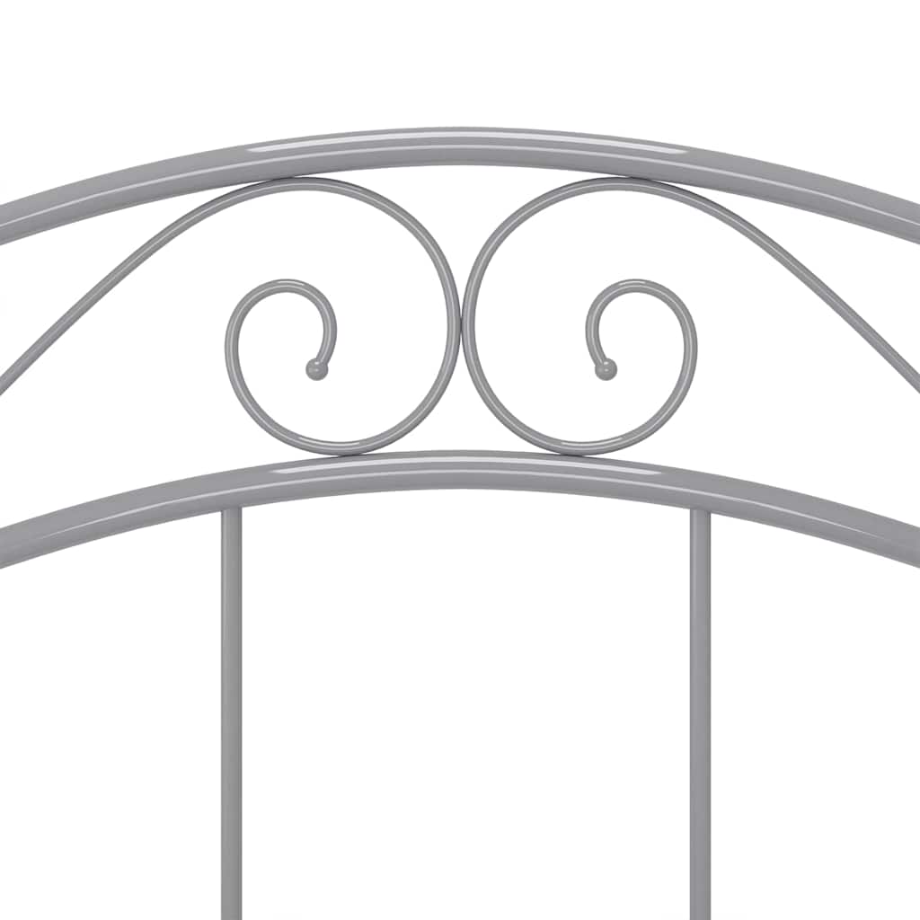 Bett Grau Metall 100x200 cm