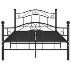 Bett Schwarz Metall 120x200 cm