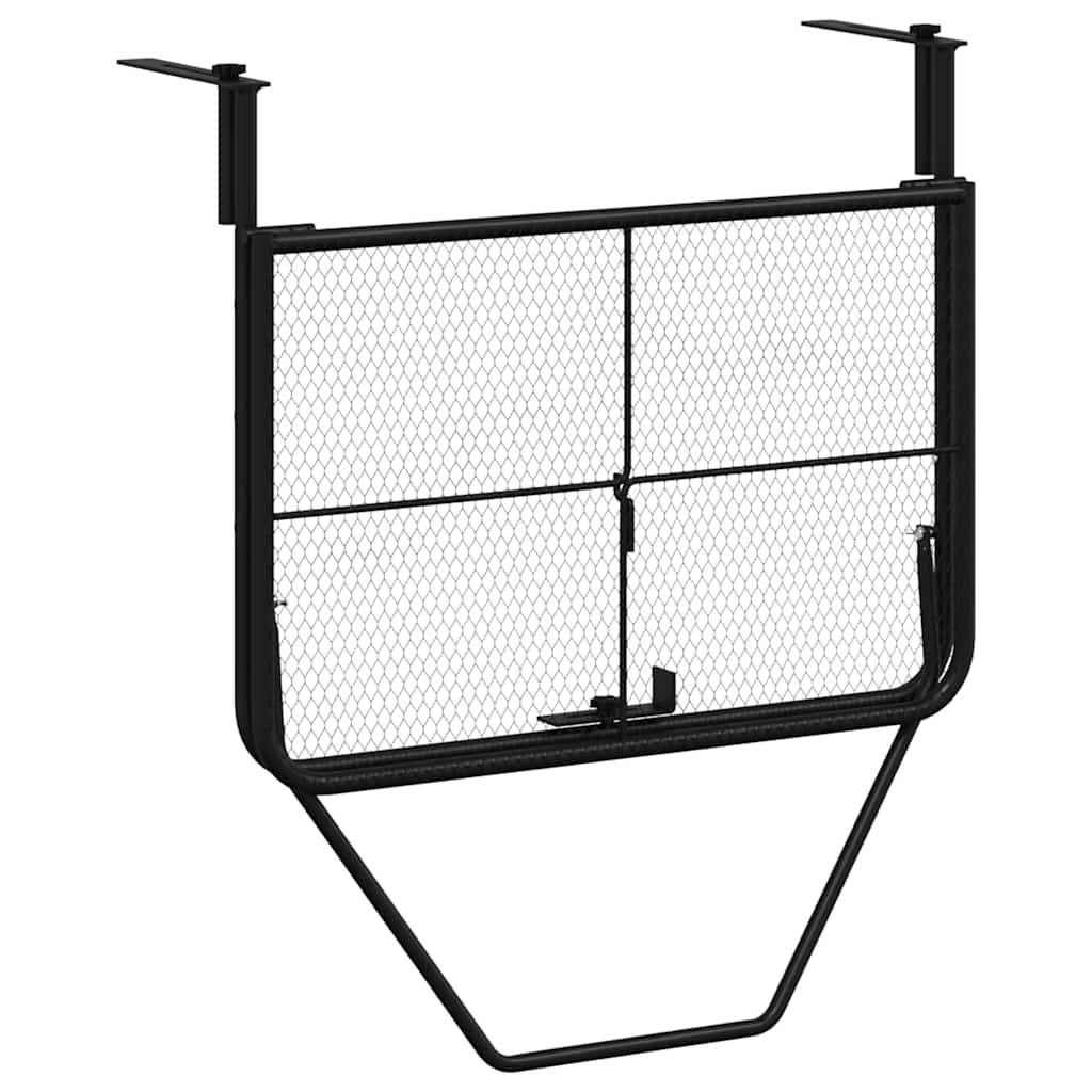 Balkontisch Schwarz 60x40 cm Stahl