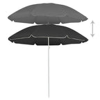 Sonnenschirm mit Stahlmast Anthrazit 180 cm