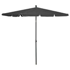 Sonnenschirm mit Mast 210x140 cm Anthrazit