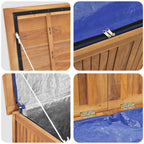 Gartenbox 90x50x58 cm Massivholz Teak