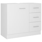 Waschbeckenunterschrank Weiß 63x30x54 cm Holzwerkstoff