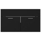 Waschbeckenunterschrank Schwarz 80x38,5x46 cm Holzwerkstoff