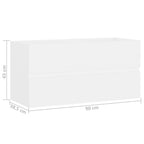 Waschbeckenunterschrank Weiß 90x38,5x45 cm Holzwerkstoff