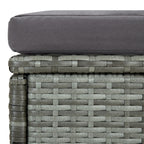 6-tlg. Garten-Lounge-Set mit Auflagen Poly Rattan Grau