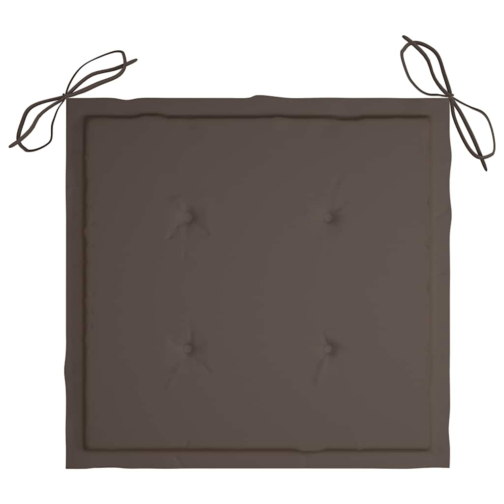 Gartenstühle mit Kissen 2 Stk. Grau Massivholz Akazie