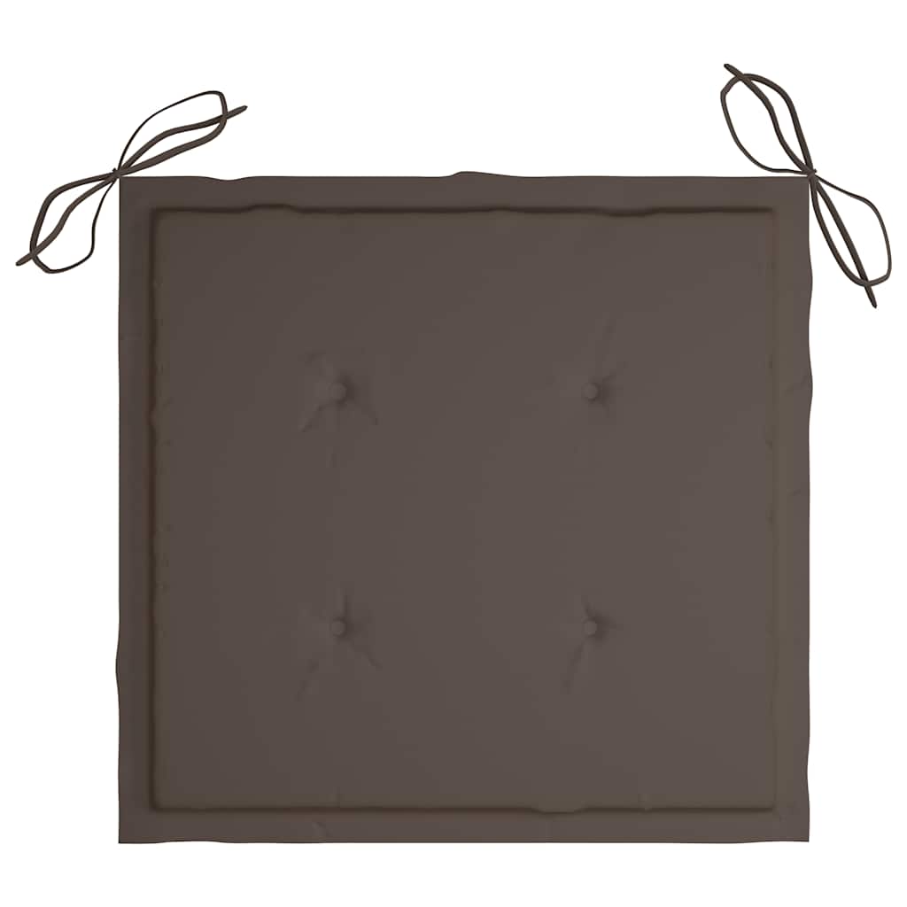 Gartenstühle mit Kissen 4 Stk. Grau Massivholz Akazie