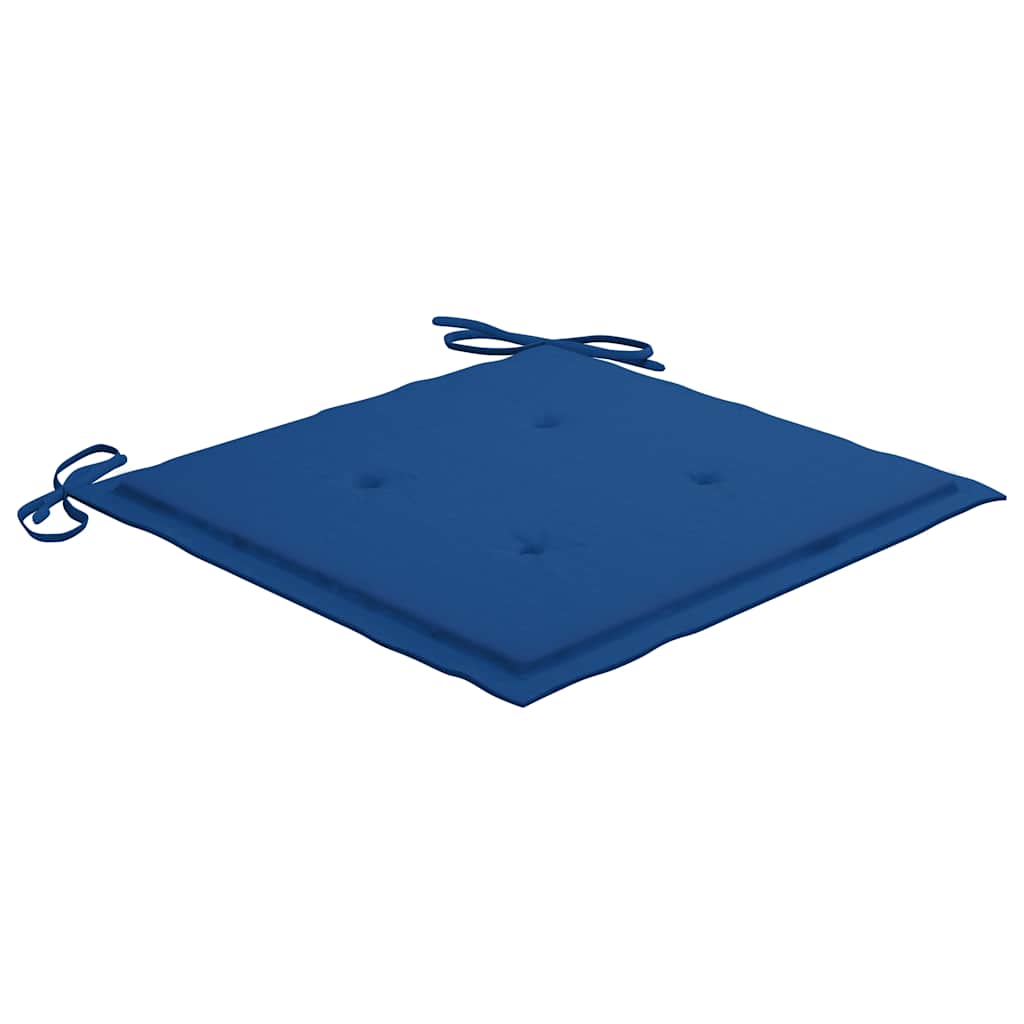 Gartenstühle mit Kissen 2 Stk. Massivholz Akazie und Stahl