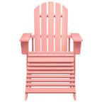 Adirondack-Gartenstuhl mit Fußteil Massivholz Tanne Rosa