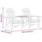 Adirondack-Gartenstühle mit Tisch Massivholz Tanne