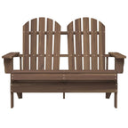 Adirondack-Gartenbank 2-Sitzer Massivholz Tanne Braun