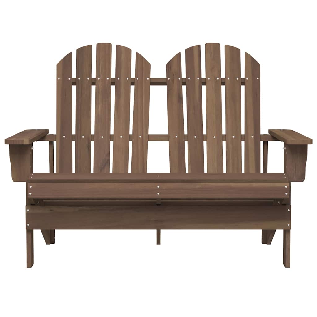 Adirondack-Gartenbank 2-Sitzer Massivholz Tanne Braun