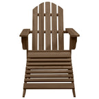 Adirondack-Gartenstuhl mit Fußstütze & Tisch Tannenholz Braun