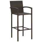 5-tlg. Gartenbar-Set Poly Rattan Braun