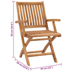 Gartenstühle 2 Stk. mit Taupe Kissen Teak Massivholz