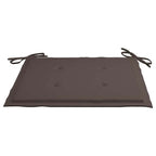 Gartenstühle 2 Stk. mit Taupe Kissen Teak Massivholz