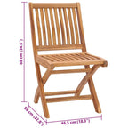 Gartenstühle 2 Stk. mit Anthrazit Kissen Massivholz Teak