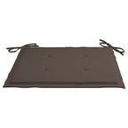 Gartenstühle 2 Stk. mit Taupe Kissen Teak Massivholz