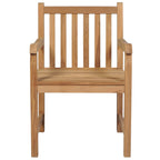 Gartenstühle 2 Stk. mit Anthrazit Kissen Massivholz Teak