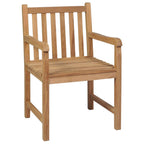 Gartenstühle 2 Stk. mit Blauen Kissen Massivholz Teak