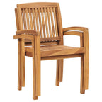 Gartenstühle 2 Stk. mit Taupe Kissen Massivholz Teak