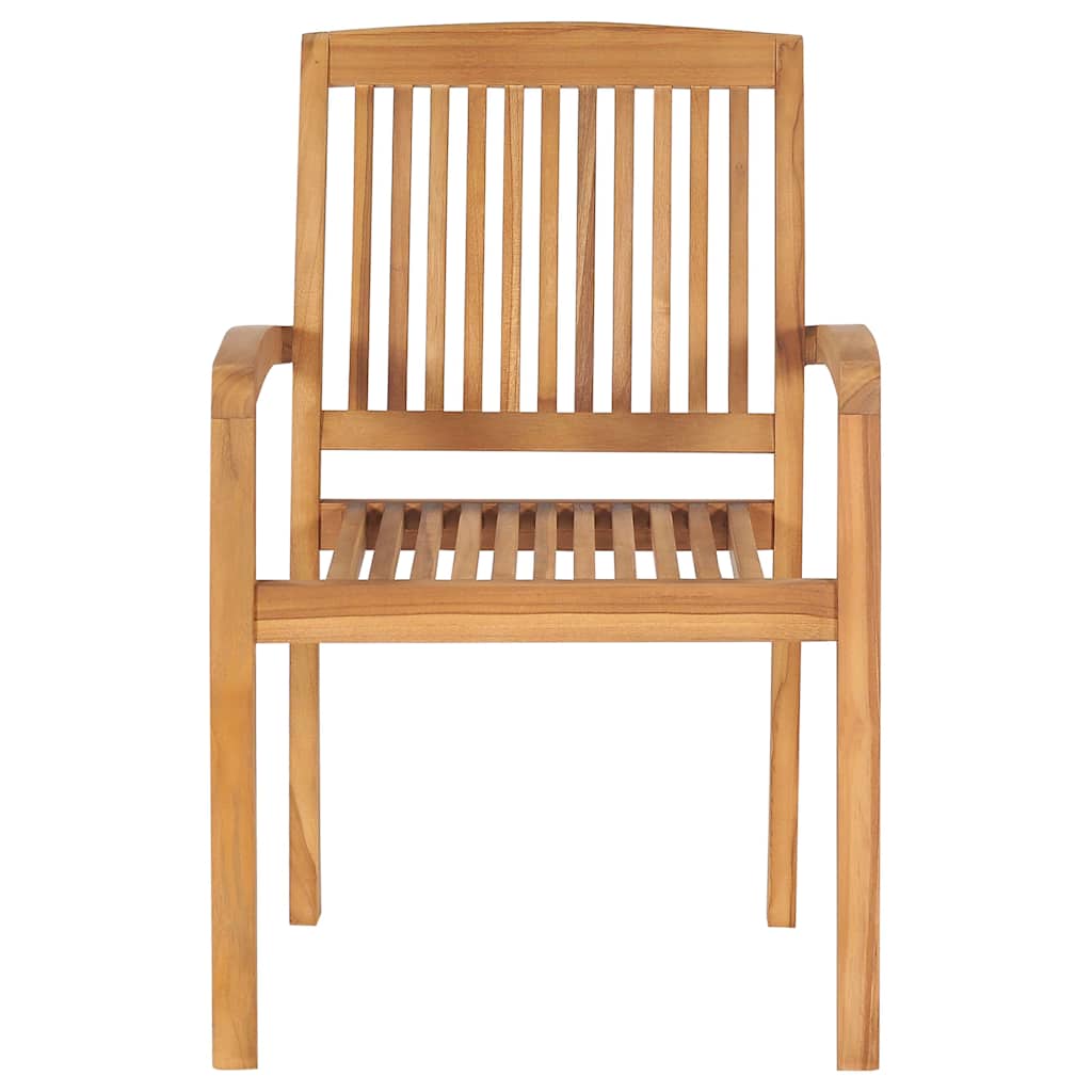 Gartenstühle 2 Stk. mit Schwarzen Kissen Massivholz Teak