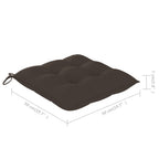 Garten-Essstühle 3 Stk. mit Kissen Massivholz Akazie