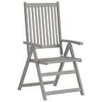 Verstellbare Gartenstühle 3 Stk. mit Auflagen Massivholz Akazie