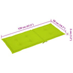 Verstellbare Gartenstühle 3 Stk. mit Auflagen Massivholz Akazie
