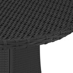 7-tlg. Garten-Sofagarnitur mit Auflagen Poly Rattan Schwarz