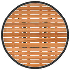 5-tlg. Garten-Sofagarnitur mit Auflagen Poly Rattan Schwarz