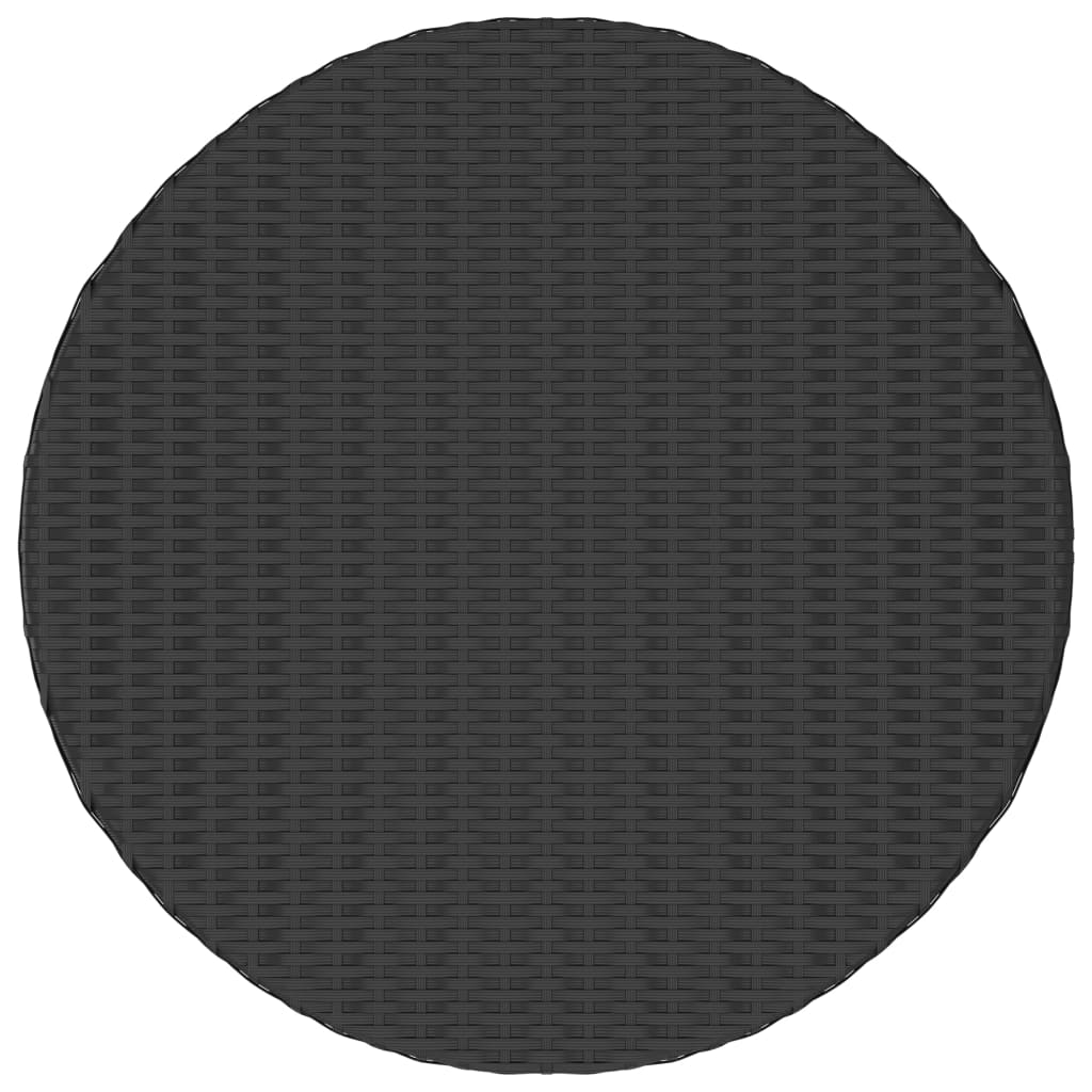 5-tlg. Garten-Sofagarnitur mit Auflagen Poly Rattan Schwarz