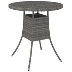 5-tlg. Garten-Sofagarnitur mit Auflagen Poly Rattan Grau