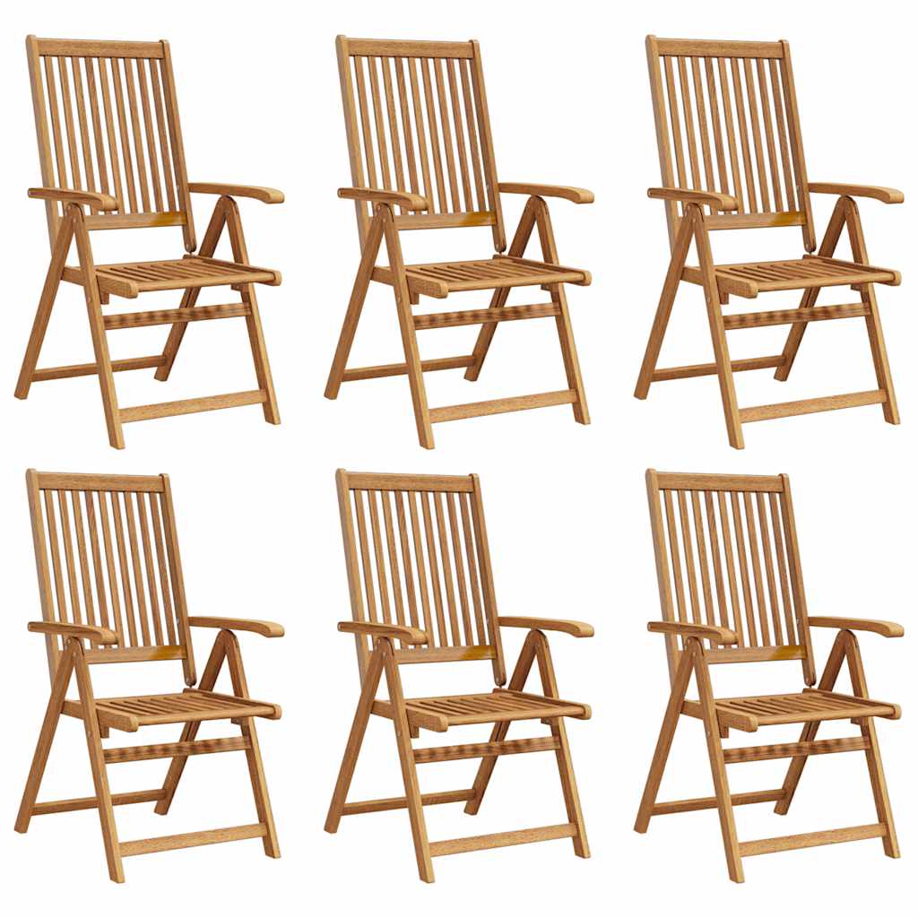 Klappbare Gartenstühle 6 Stk. Massivholz Akazie
