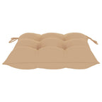 Gartenstühle mit Beige Kissen 6 Stk. Massivholz Teak