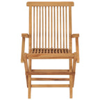 Gartenstühle mit Taupe Kissen 4 Stk. Massivholz Teak